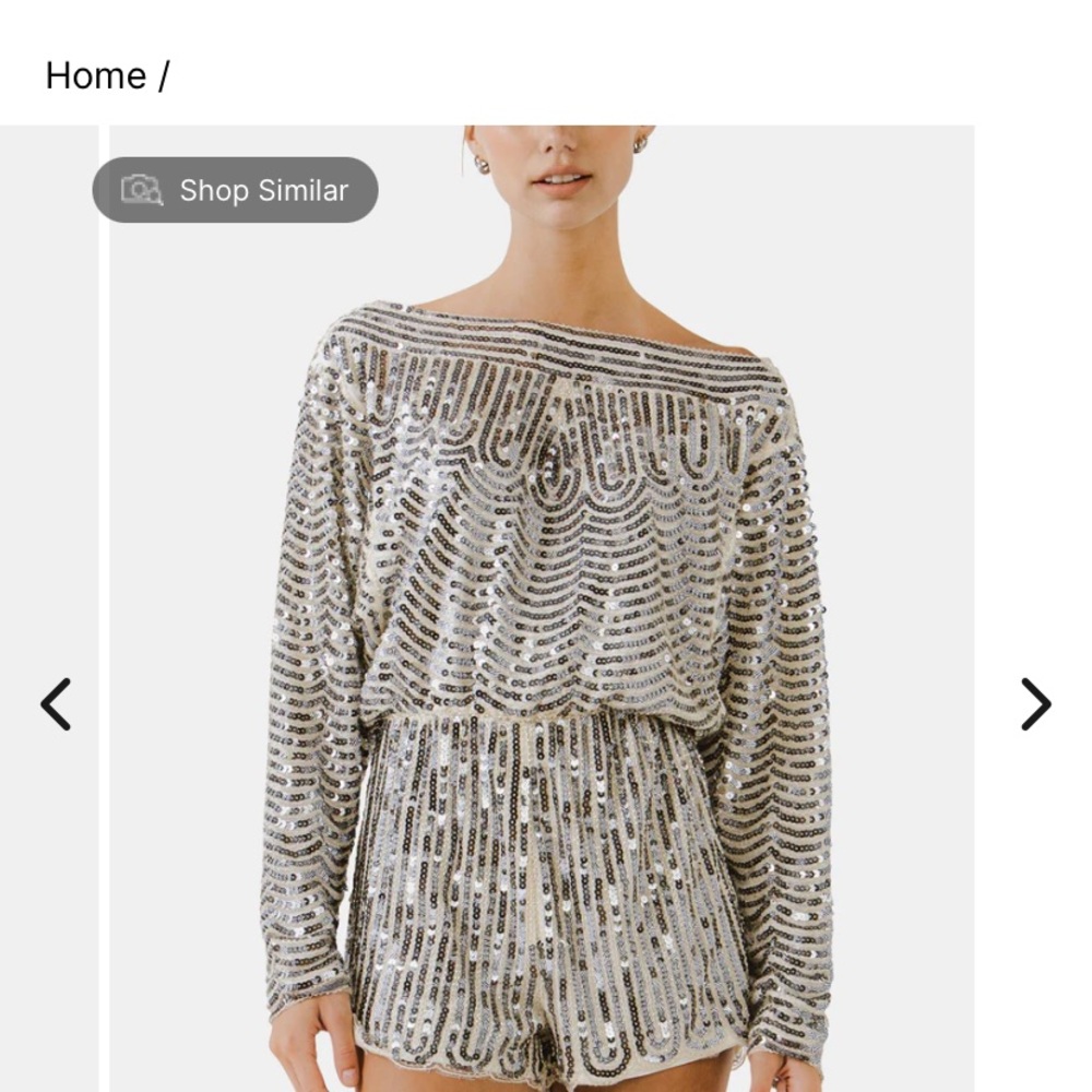 NWT Endless Rose Boatneck Sequins Romper - ERAS tour